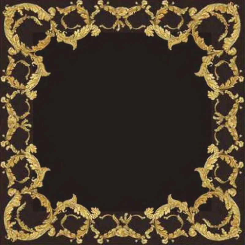 Letzte Chance Casa Padrino Alfombra de Hotel Barroco de Lujo Negro / Oro - Varios Tamaños