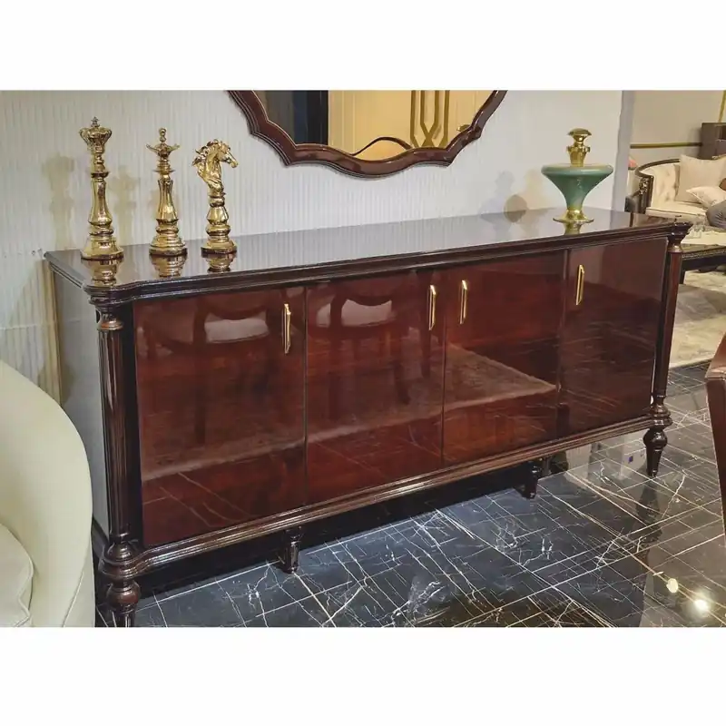 Casa Padrino aparador barroco de lujo marrón oscuro 225 cm - Muebles de estilo barroco Abverkauf