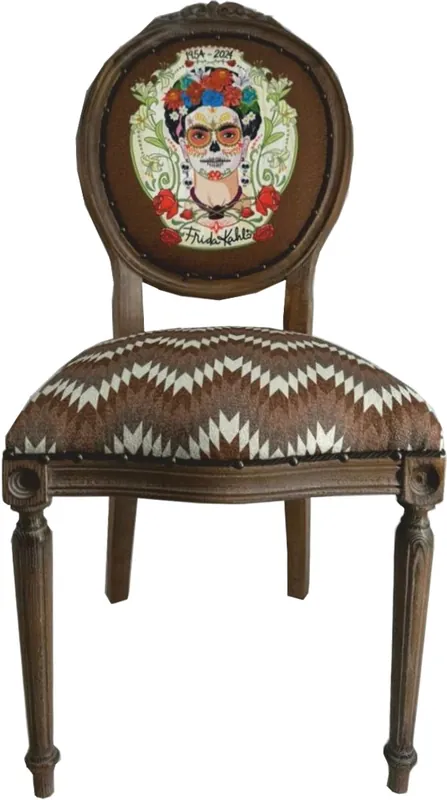 Frida Kahlo de Casa Padrino silla de comedor barroco de lujo marrón / colorido Jetzt Bestellen