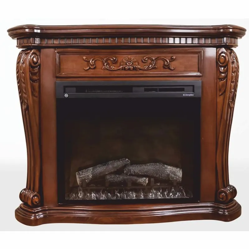 Casa Padrino Chimenea Eléctrica Barroco de Lujo Marrón - Muebles Barrocos Beliebt