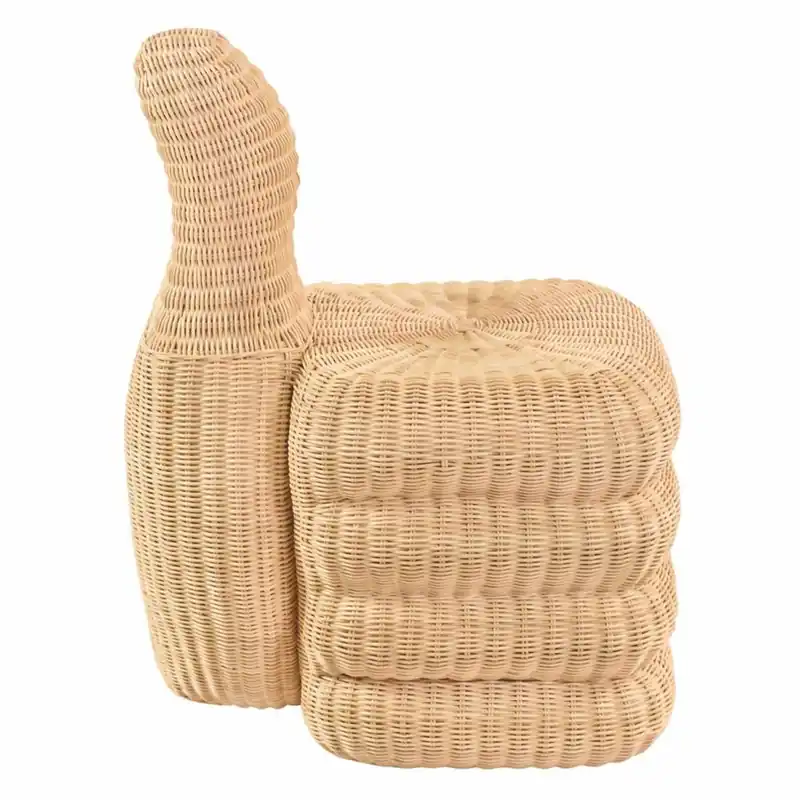 Angebot Casa Padrino taburete de ratán de lujo natural A. 77 cm - Muebles de salón y hotel