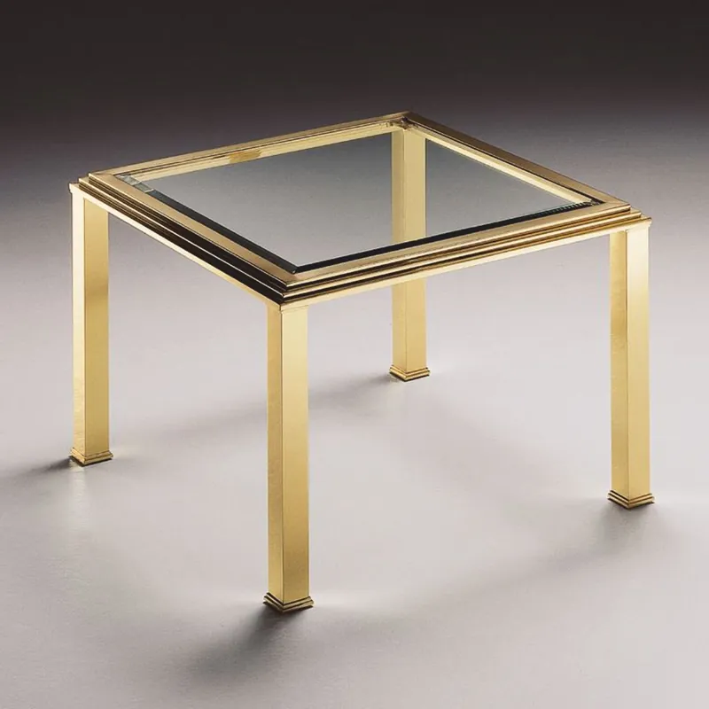 Neu Casa Padrino mesa de centro de latón de lujo 70 x 70 x A. 49 cm - Hecho en Italia
