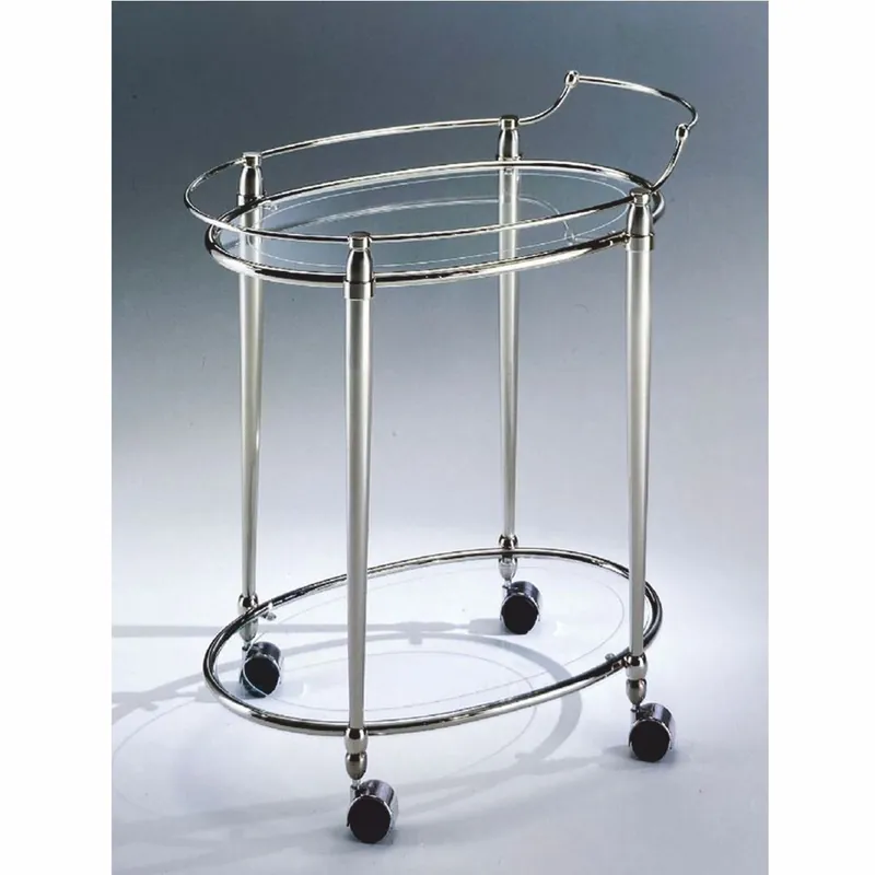 Preiswert Casa Padrino carrito de servicio de lujo plata 70 x 47 x A. 74 cm - Hecho en Italia