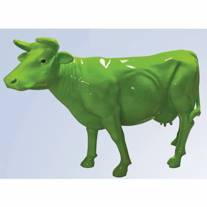 Casa Padrino escultura decorativa XXL vaca verde 223 x 70 x A. 147 cm - Figura de jardín Ausverkauf