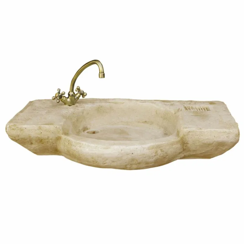 Casa Padrino fregadero de jardín Art Nouveau con grifo arena / latón 88 cm Meistverkauft