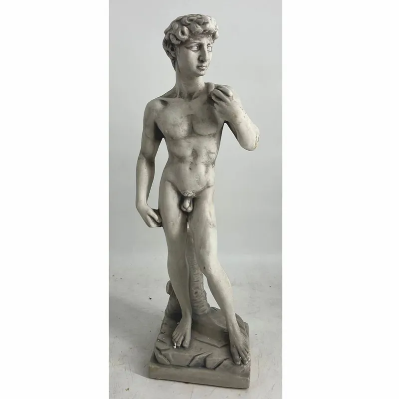 Abverkauf Casa Padrino escultura de decoración de jardín Art Nouveau de hormigón hombre gris A. 59 cm