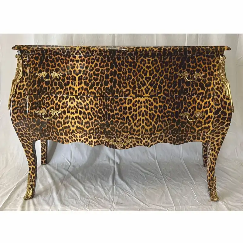 Aktuell Casa Padrino cómoda barroco con diseño de leopardo y 2 cajones - Muebles barrocos