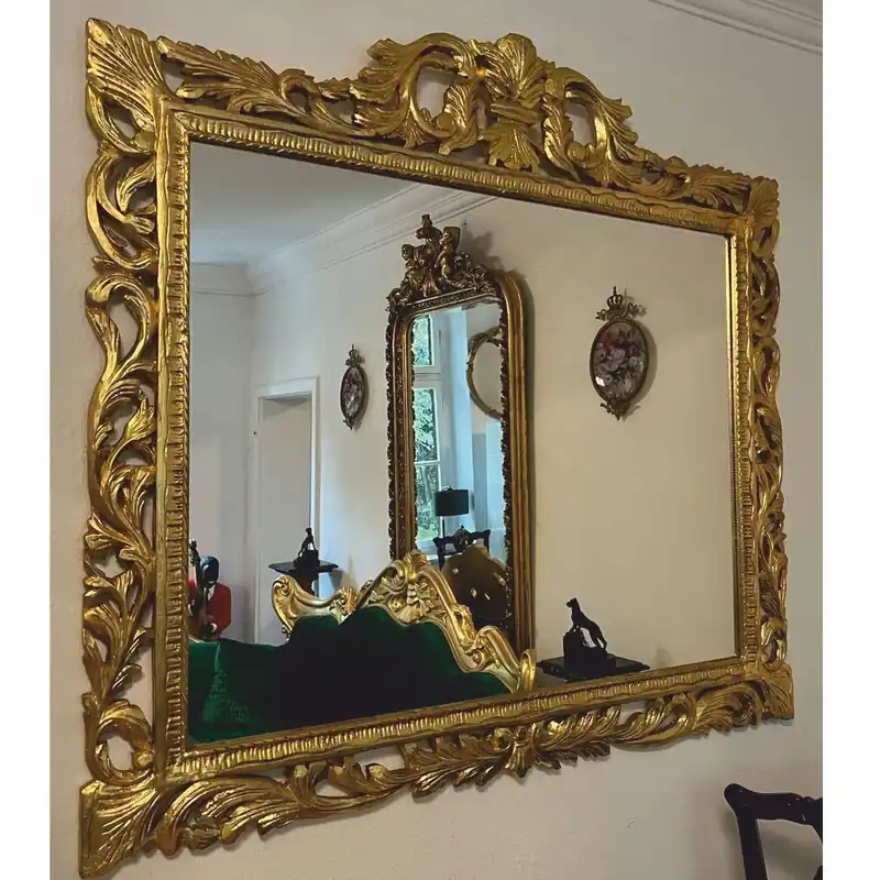 Direkt Vom Hersteller Casa Padrino espejo barroco oro 153 x A. 140 cm - Interior de estilo barroco