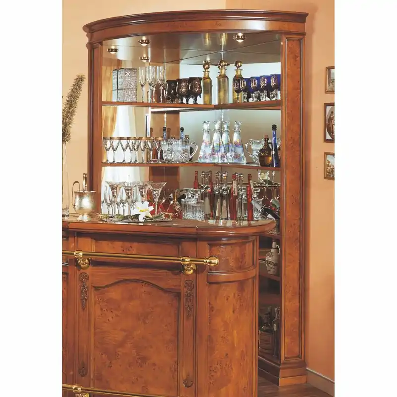 Casa Padrino armario bar esquinero barroco de lujo marrón A. 220 cm - Mueble bar de estilo barroco - Hecho en Italia Preisreduziert