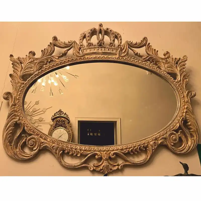 Pompöös de Casa Padrino Espejo Barroco Crema Antigua 123 cm - Harald Glööckler Interior Barroco Begrenztes Angebot