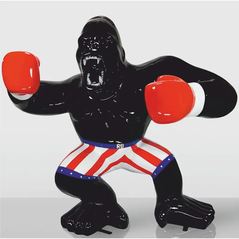 Casa Padrino escultura decorativa XXL mono gorila con guantes de boxeo A. 180 cm Letzte Chance