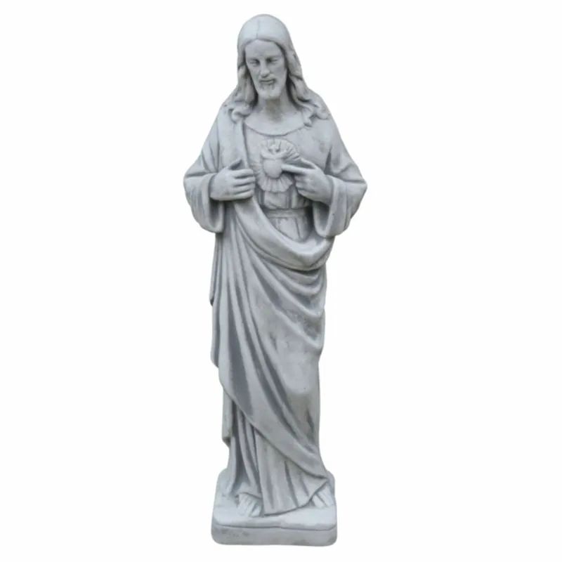 Casa Padrino Escultura de Decoración de Jardín Art Nouveau Jesús Gris A. 80 cm - Figura de Jardín Echt