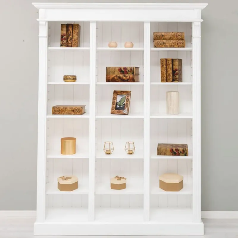 Kracherpreis Casa Padrino armario de libros de estilo campestre blanco 150 x 39 x A. 197 cm - Muebles de estilo campestre