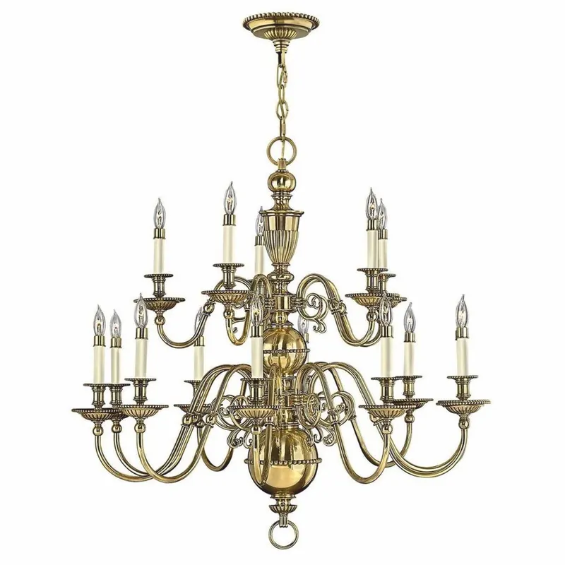 Casa Padrino araña de luces barroco de lujo de latón Ø 94 x A. 87,6 cm - Noble y magnífica Expressversand