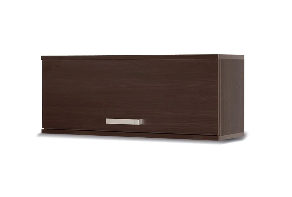 Wochenendangebot Hängendes Regal mit Tür Maximus 100 cm Kastanie Wenge modernes Design Kante mit speziellen Furnier Front auf Gasflaschen erhöht beendet