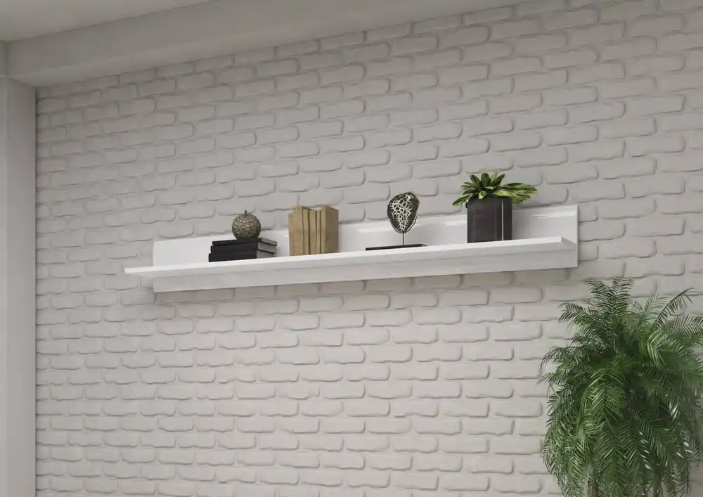 Regal Tulsa 180 cm weiß / weiß glänzend moderne und praktische Lösung für das Wohnzimmer funktioniert gut in modernen und klassischen Stil Interieurs Günstig