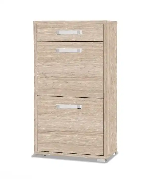 Top-Angebot Schuhschrank Maximus 55 cm Eiche Sonoma hell modernes Design Schrank mit Schublade auf Rollenführungen Kanten des Schranks mit spezieller ABS-Folie veredelt