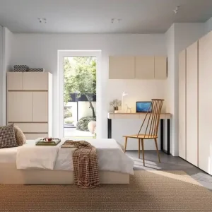 Möbelset Paguro sandbeige / Eiche geölt ideal für ein Jugend- oder Kinderzimmer im trendigen Stil Nur Für Kurze Zeit