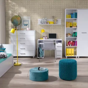 Bestseller Maximus Möbelset in Weiß, ideal für ein Jugend- oder Kinderzimmer im trendigen Stil