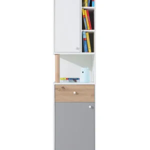 Angebot Bücherregal Beja 45 cm weiß / artisan Eiche / grau ideal für das Jugendzimmer sehr brauchbar hat einen modernen Look