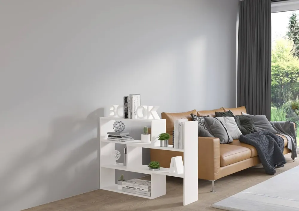 Direkt Vom Hersteller Carl niedriges Bücherregal weiß ideales Bücherregal für ein Büro, Arbeitszimmer oder Jugendzimmer mit der Möglichkeit der Erweiterung