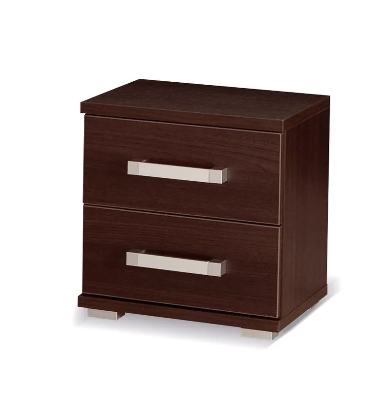Nachttisch mit Schubladen Maximus Kastanie Wenge funktionelles Möbelstück für ein Schlafzimmer oder ein Jugendzimmer Kante mit einem speziellen Furnier beendet Super-Preis