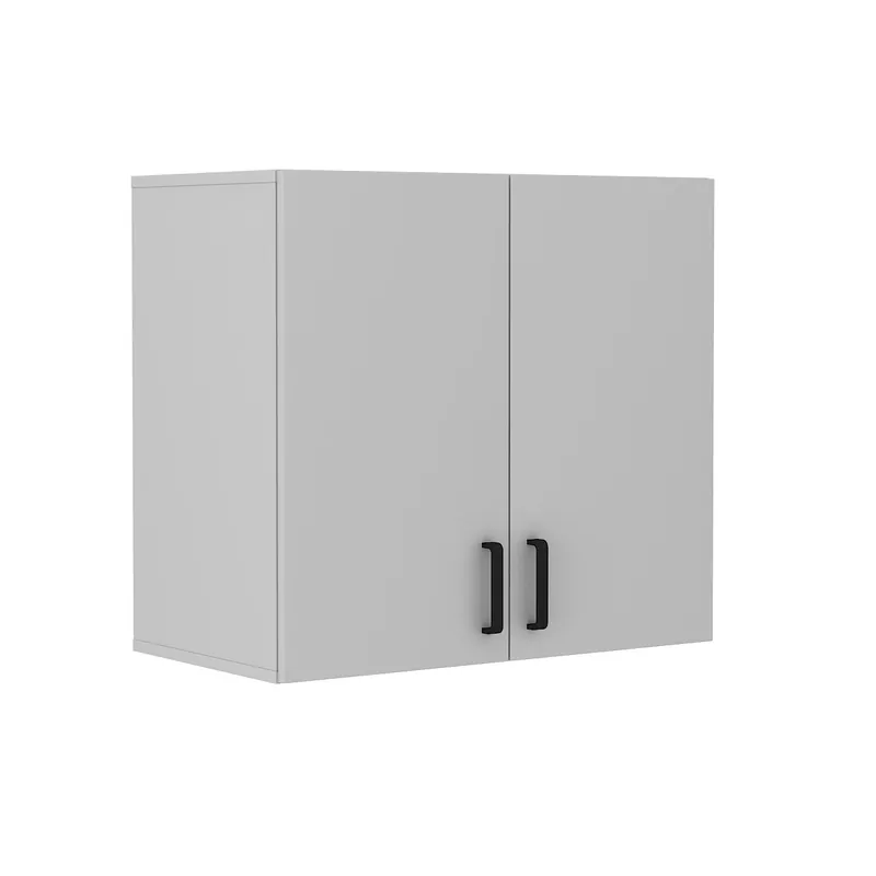 Hängeschrank mit Türen Makana 80 cm hellgrau funktionelles Möbelstück für das Büro Büro oder Jugendzimmer Sofort Bestellen