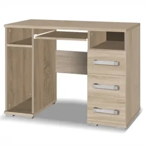 Jetzt Bestellen Schreibtisch mit Schubladen Maximus 100 cm Eiche sonoma hell modernes Möbeldesign Schreibtischkanten mit einem speziellen Furnier versehen