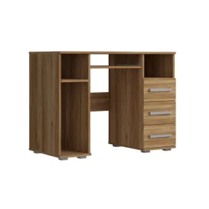 Aktuell Schreibtisch mit Schubladen Maximus 100 cm Eiche catania modernes Möbeldesign Schreibtischkanten mit einem speziellen Furnier versehen