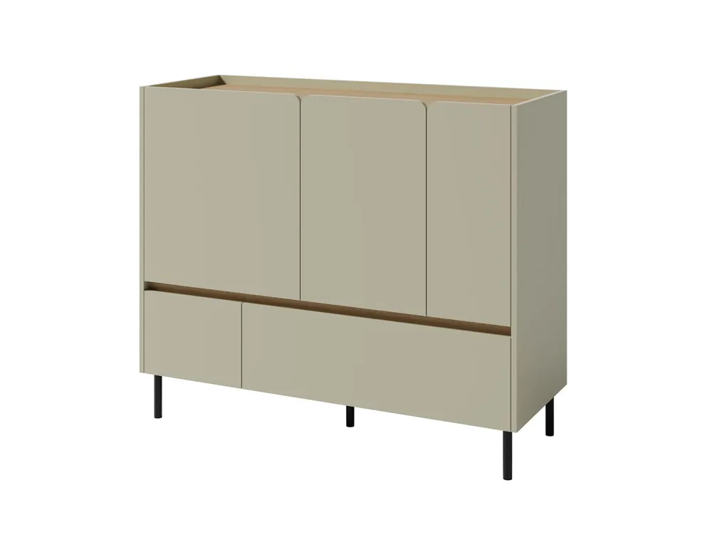 Expressversand Kommode Paguro 120 cm Eukalyptus / eiche baltic dune ideale Kommode für Schlafzimmer Wohnzimmer oder Jugendzimmer