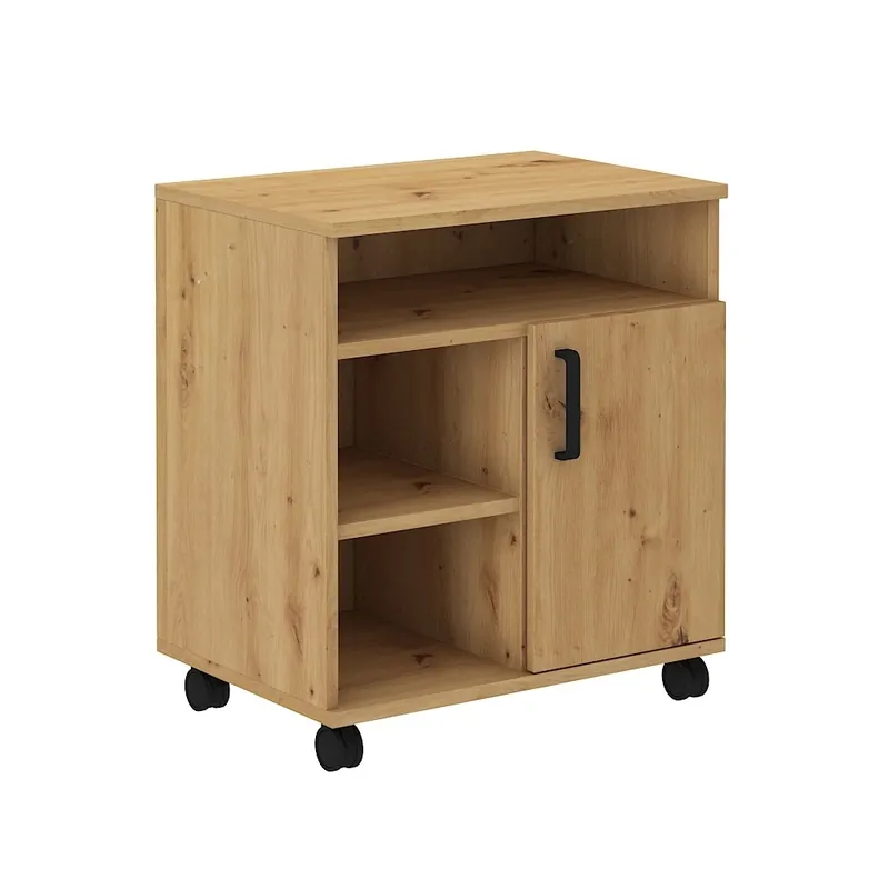 Ausverkauf Schrank auf Rädern Makana Eiche handwerkliche Funktionsmöbel für das Büro oder Jugendzimmer