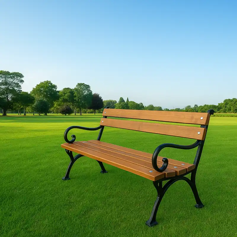 Gartenbank 150 cm FIEM-02-LKZP-150 Royal Gusseisen mit Rückenlehne Erlenholz lackiert Mega-Angebot