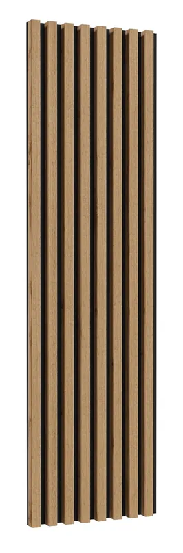 Dekoratives Wandpaneel mit Celine-Lamellen 51 cm Eiche wotan/schwarz modernes Design stilvolle Wohnraumgestaltung Versand Am Gleichen Tag