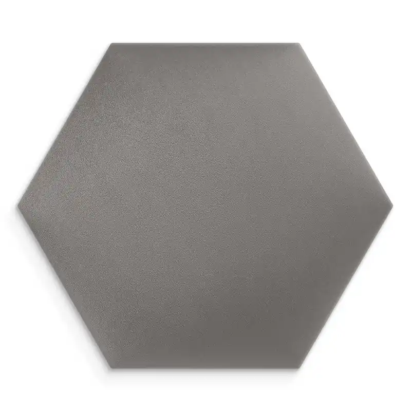 Kracherpreis Polsterpaneel Hexagon 40x35 cm hellgrau stilvolles Wandpaneel Veloursstoff modische Dekoration eines jeden Interieurs