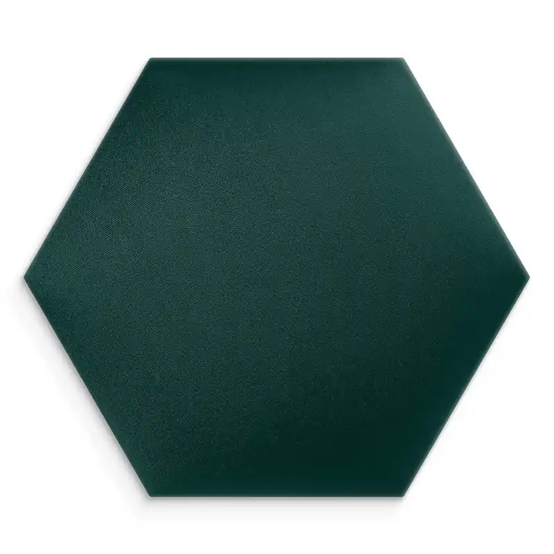 Nur Heute Polsterpaneel Hexagon 40x35 cm türkis stilvolles Wandpaneel Veloursstoff modische Dekoration jedes Interieurs