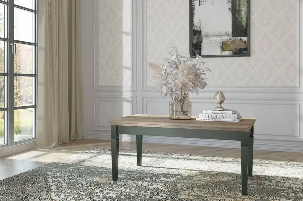 Neu Couchtisch Evora 110 cm Flasche grün wird Liebhaber von ausdrucksstarken Interieurs optisch attraktiv und funktional begeistern