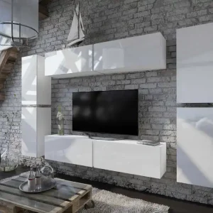 Spiegelwandschrank Amber weiß glänzend Designer und modern, optisch vergrößert Ihr Interieur zum Aufhängen an der Wand Wochenendangebot