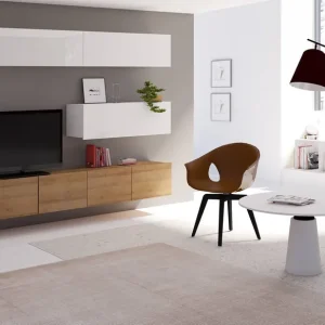 Bestseller Möbel Apulia IV weiß glänzend / goldene Eiche ein außergewöhnlich stilvolles Wandelement einfache Elemente, die in jedes Interieur passen