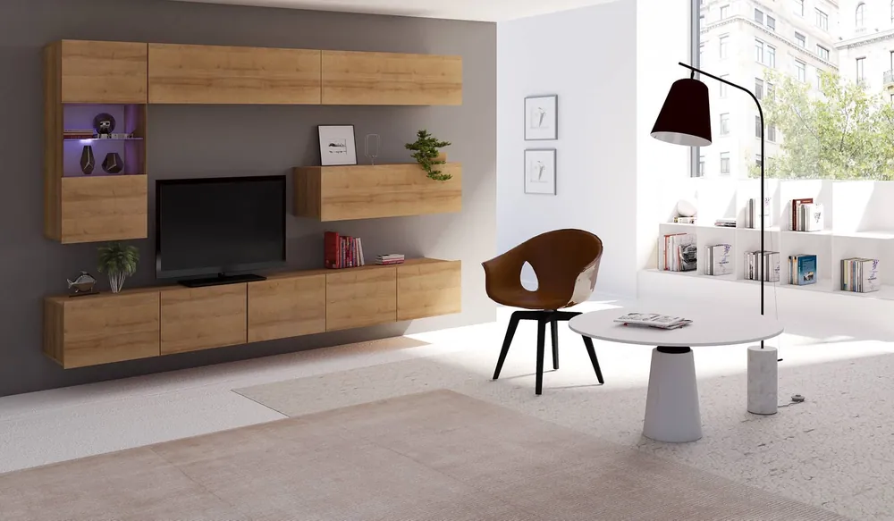Markenprodukt Kommode Apulia IV Eiche gold Eine besonders stilvolle Kommode mit einfachen Elementen, die sich in jede Einrichtung einfügt