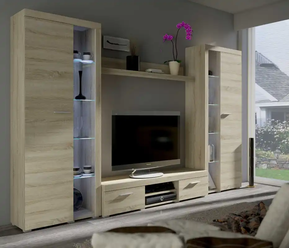 Direktkauf Rene XL Hängeelement hell sonoma oak ideal für Liebhaber moderner Arrangements von elegantem Charakter mit breiter Funktionalität