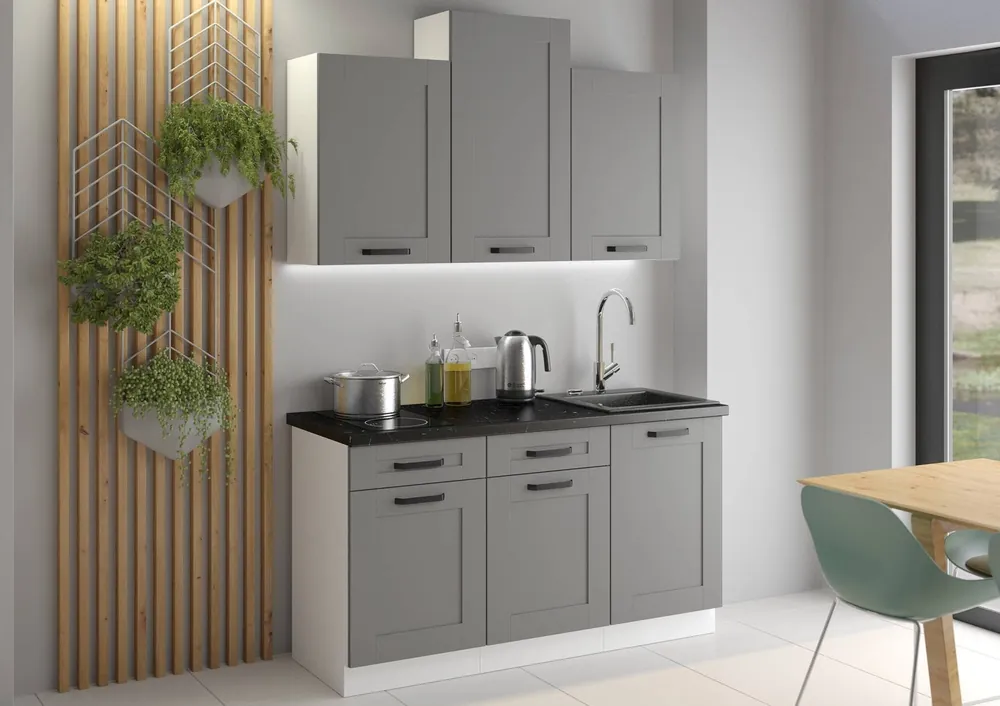 Avola Küchenmöbel Set 150 cm Schränke sehen in klassischen und modernen Interieurs großartig aus Begrenztes Angebot
