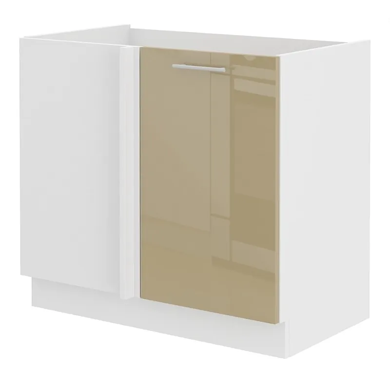 Schneller Versand Eck-Küchenzeile Nalo 105 ND 1F BB linker Schrank resistent gegen Dampf, Auslaufen und Hitze