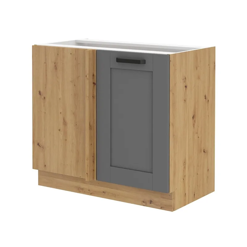 Markenware Eck-Küchenschrank Asti 105 ND 1F BB linker Schrank dampf-, hitze- und spritzwassergeschützt