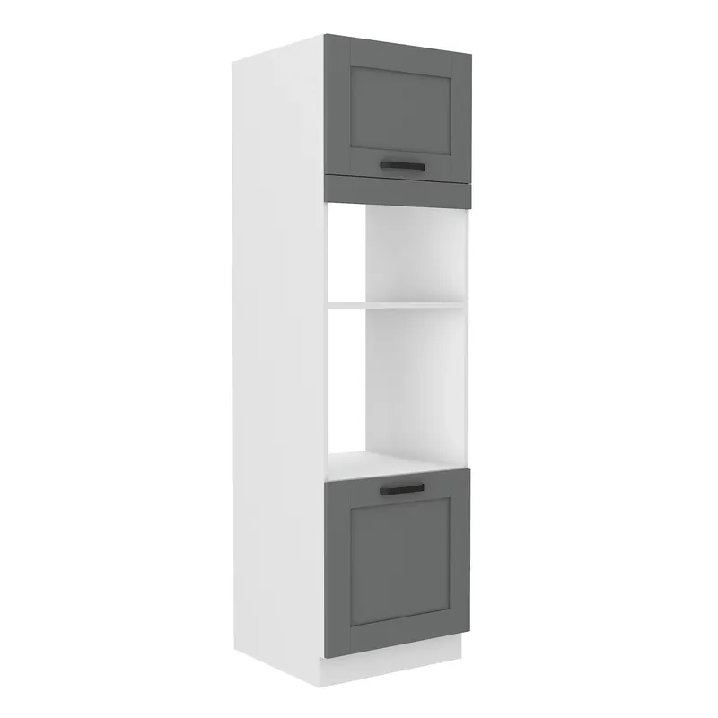 Markenware Avola 60 DPM-210 2F Küchenschrank für Einbau-Mikrowelle und Backofen, dampf-, hitze- und spritzwassergeschützt