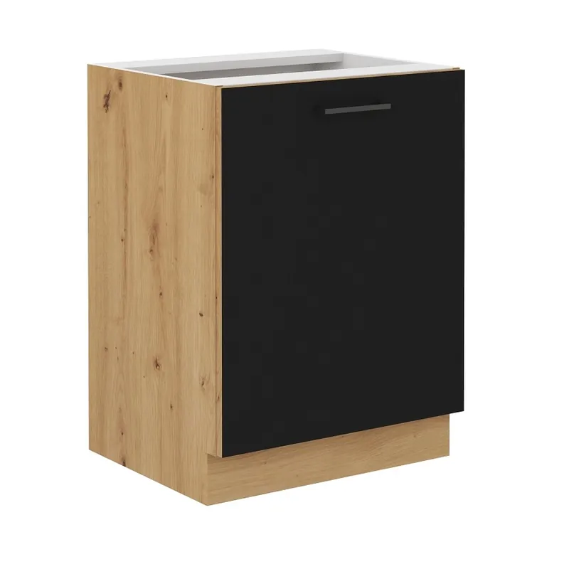 Mega-Angebot Bodenstehender Küchenschrank mit Regal Monza 60 D 1F BB dampf-, hitze- und spritzwassergeschützt