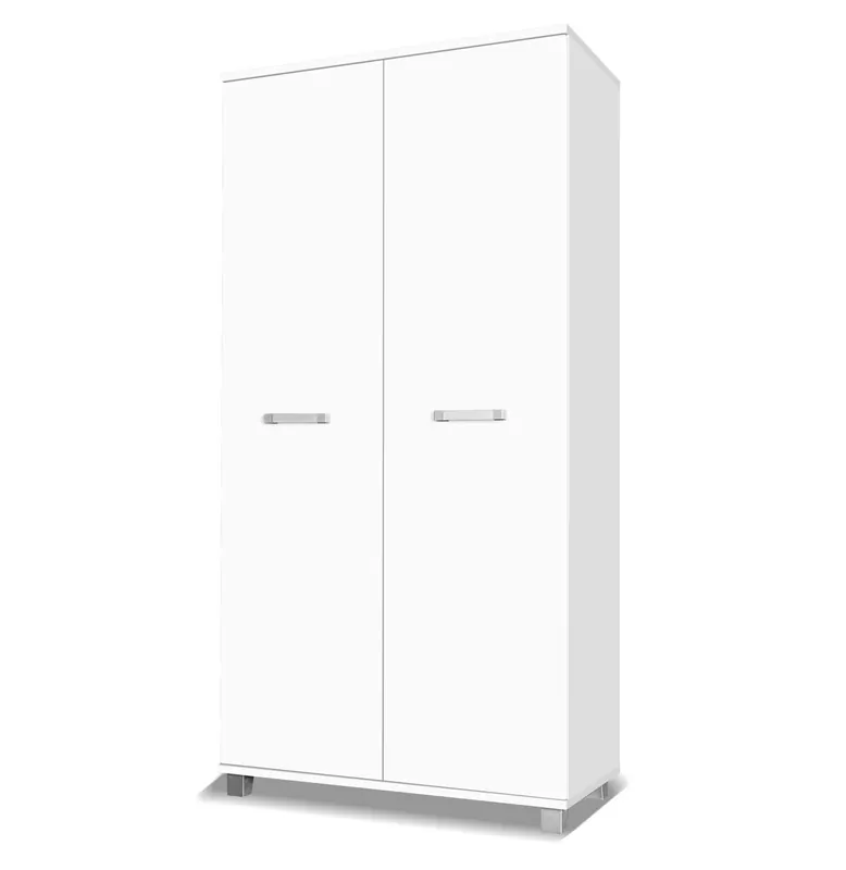 Ausverkauf Kleiderschrank Maximus 100 cm weiß modernes Möbeldesign hochwertige Verarbeitung Kleiderschrankkanten mit Spezialfurnier verarbeitet