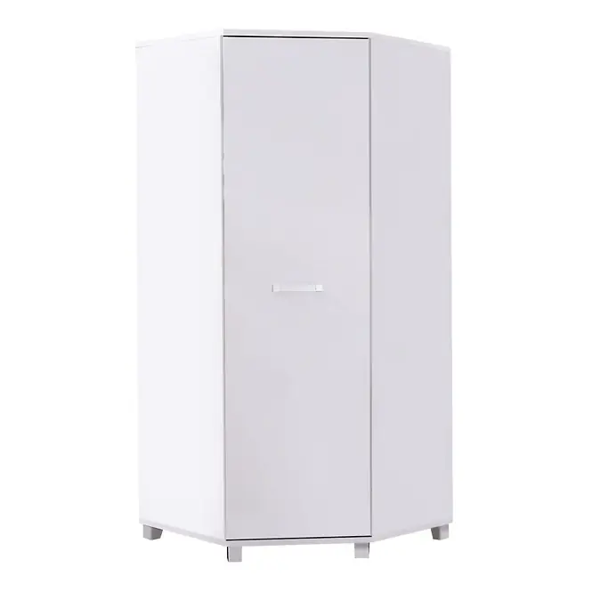 Letzte Chance Eckschrank Maximus weiß modernes Design und Universaltür für rechts- oder linksseitigen Einbau