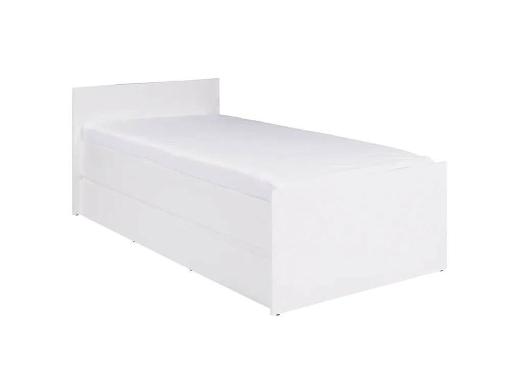 Heißes Angebot Bett Simple 90x200 cm weiß Funktionsmöbel für das Jugendzimmer