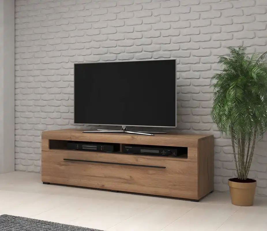 Online Kaufen RTV Schrank Tulsa 160 cm Eiche Enkel stilvolle Kommode modernes Design und praktische Lösung für Wohnzimmer und Wohnzimmer