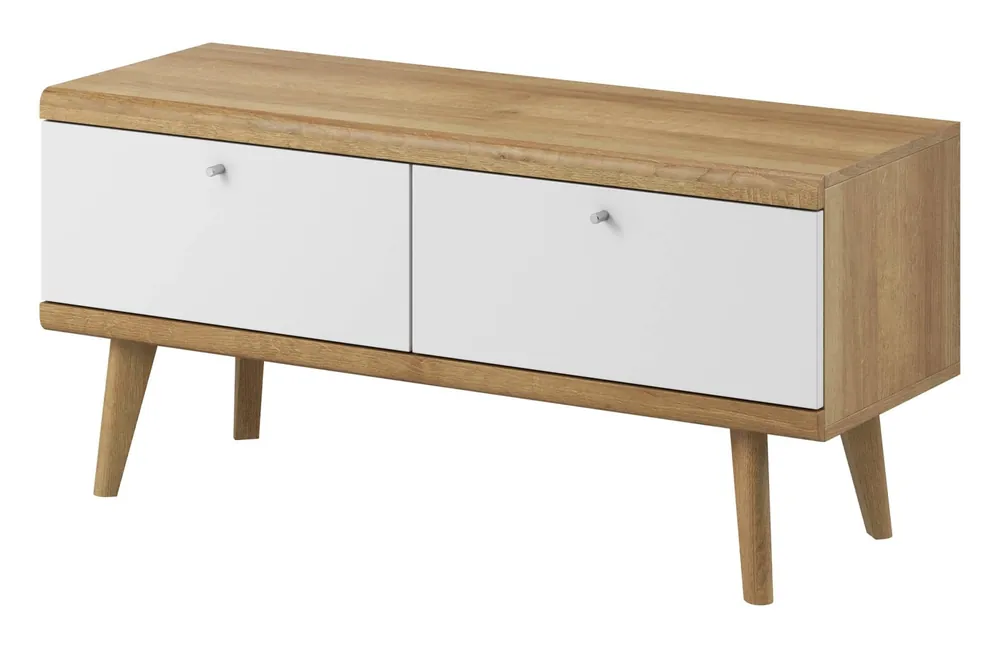 RTV Primo 107 cm Eiche riviera / weiß modernes Design im skandinavischen Stil Kante mit Spezialfurnier umrandet Billig